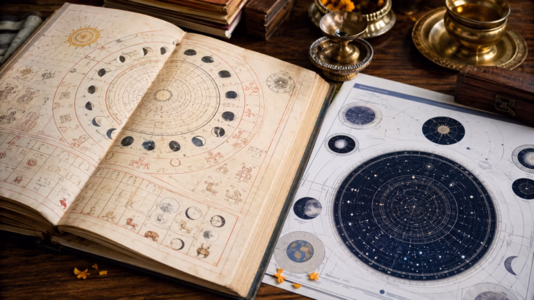 Antique Astrology Study Table