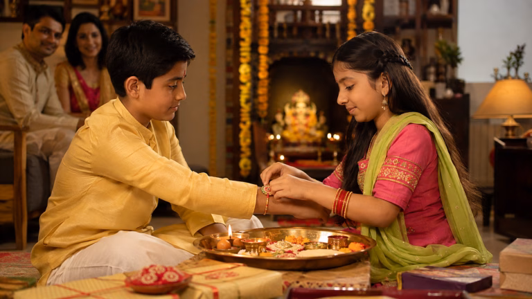 Festive Raksha Bandhan Ceremony