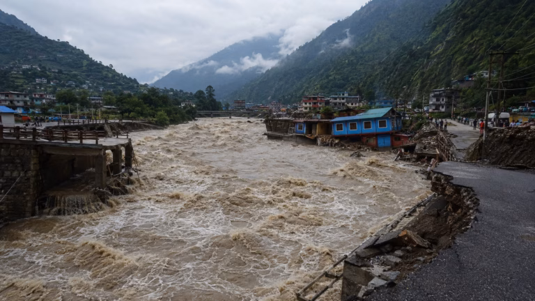 Flooded Mountain Valley Town