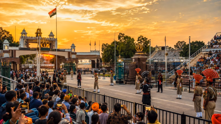 Golden-Hour Border Ceremony Parade