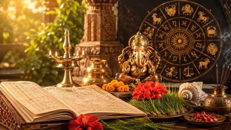 Hindu Zodiac Altar Still Life