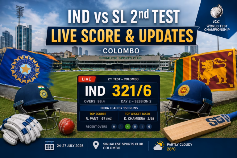 India vs Sri Lanka Test Live Score