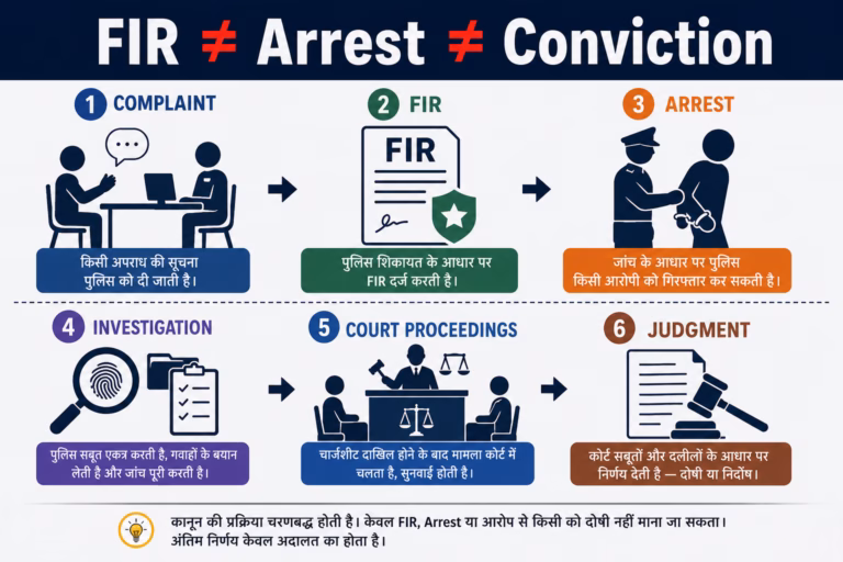 Legal Process Flowchart - From FIR to Judgment