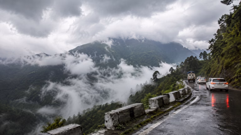 Misty Mountain Road in the Rain