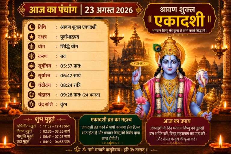 Ornate Vishnu Ekadashi Panchang Poster
