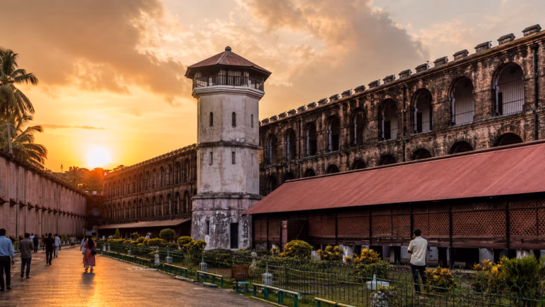 Sunset Courtyard Watchtower and Arches