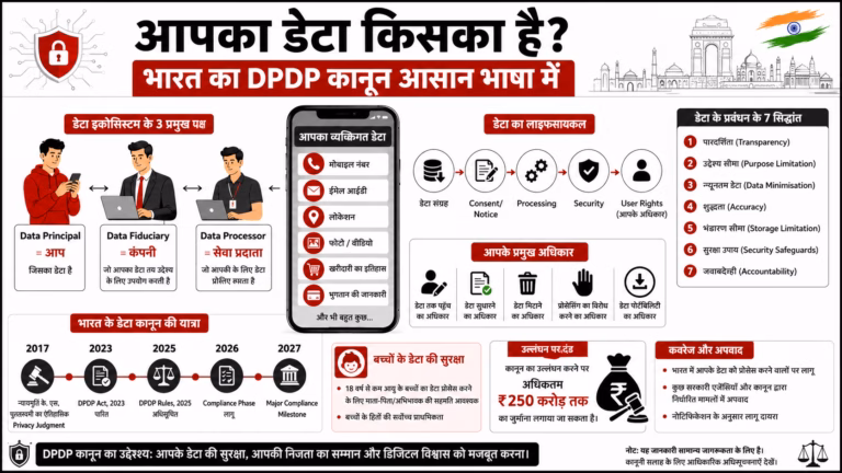 भारत का DPDP कानून - डेटा अधिकार Infographic