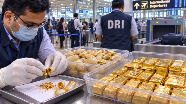 Airport Customs Gold Seizure Inspection