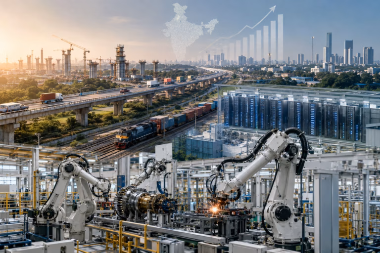 Futuristic Industrial Infrastructure Panorama