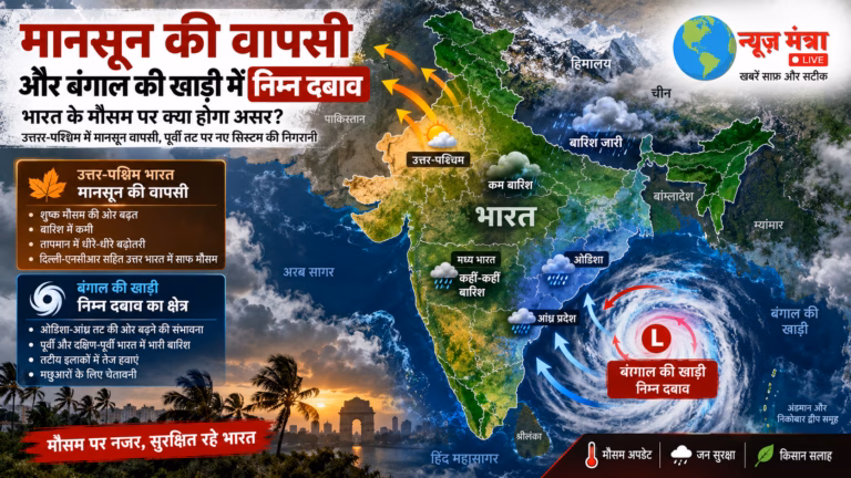 Indian Monsoon Retreat Weather Map