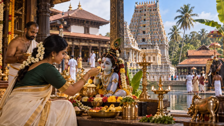South Indian Temple Puja Celebration