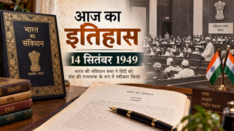 आज का इतिहास - हिंदी राजभाषा दिवस