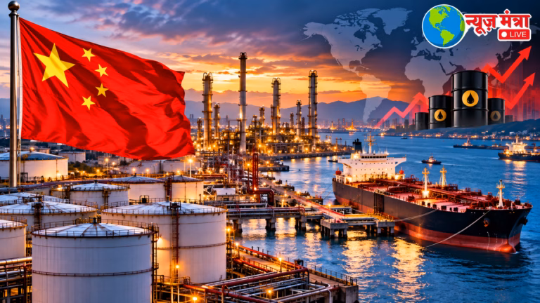 Rising Oil Port at Sunset