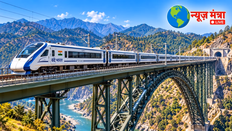 Vande Bharat Over the Mountain Gorge