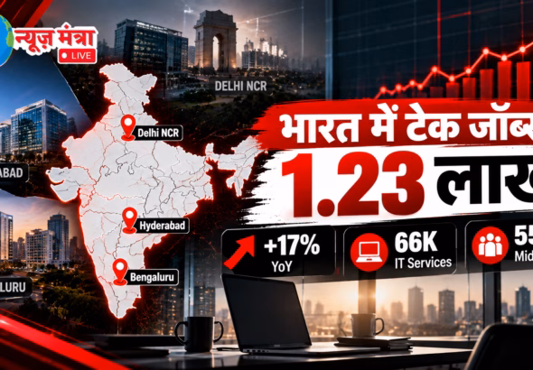 भारत में टेक जॉब्स बढ़ोतरी