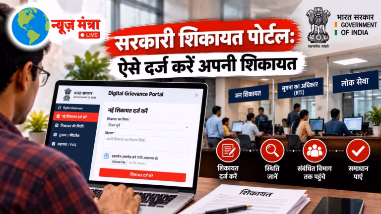 सरकारी शिकायत पोर्टल - ऐसे दर्ज करें ફરિયાદ